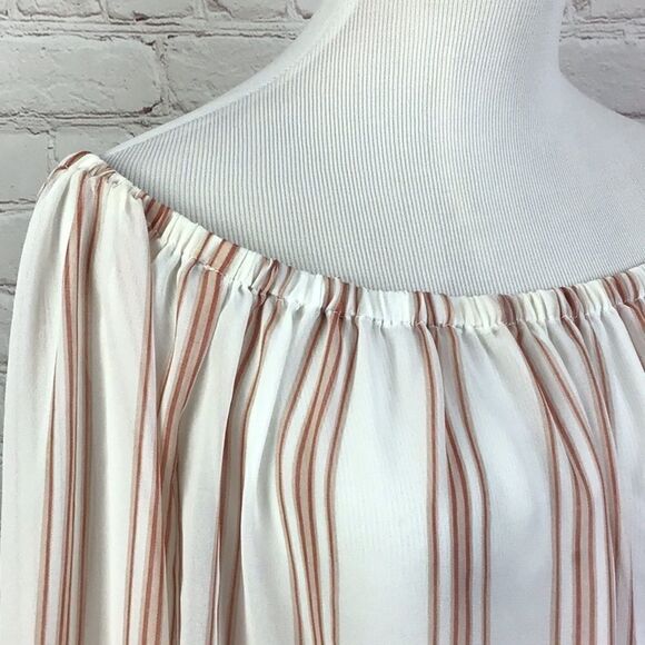 Forever 21 striped off the shoulder tunic top. Med - Picture 4 of 8